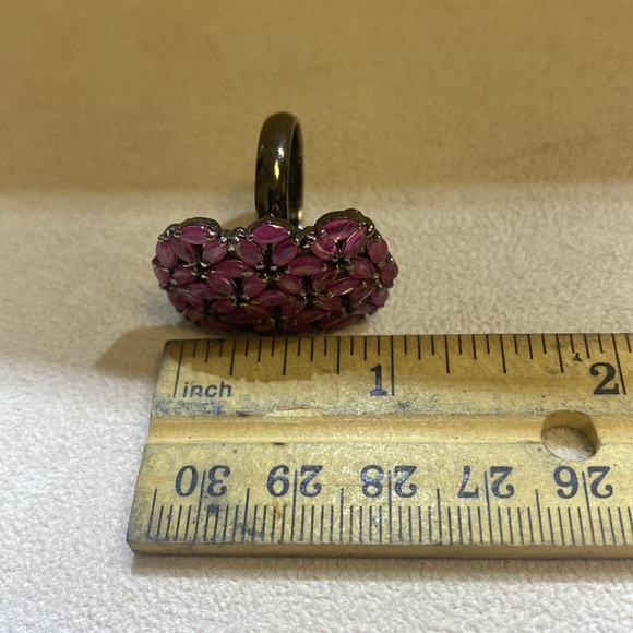 Sterling silver colored gemstone ring - Picture 3 of 5